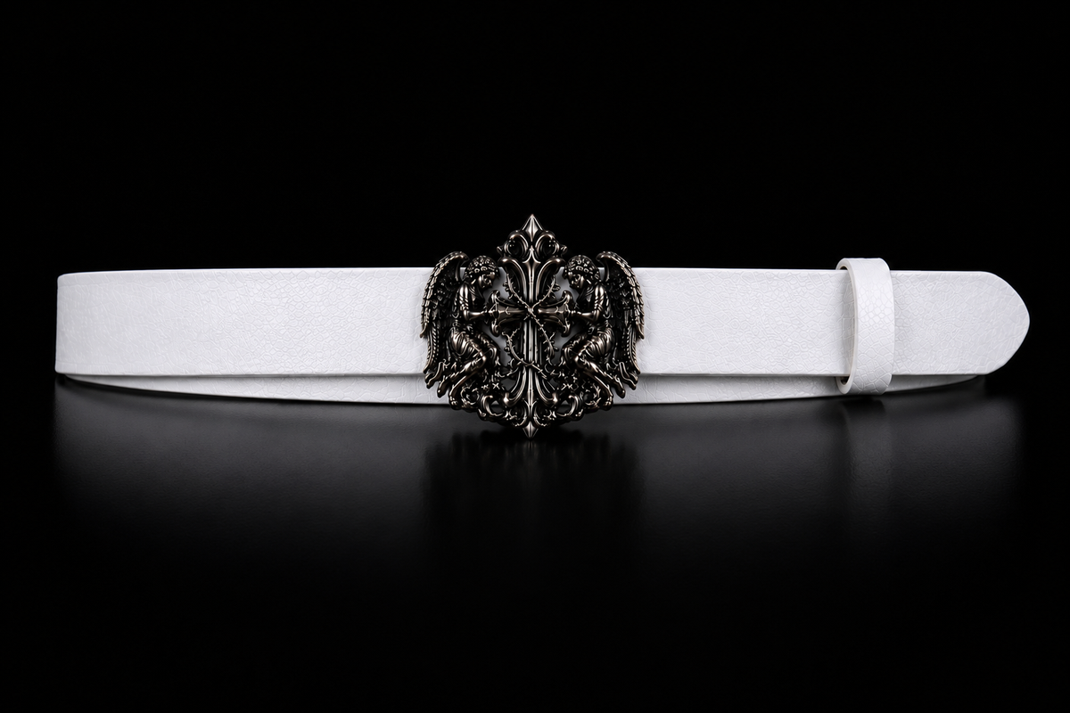 White Angelic Cross Belt