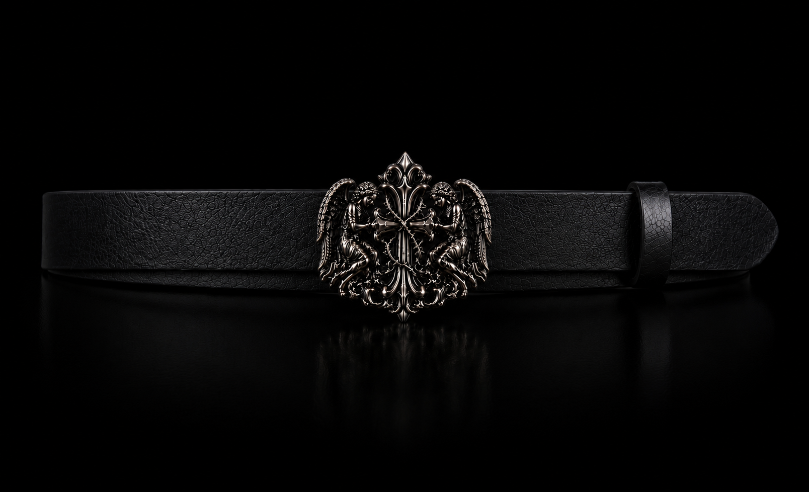 Black Angelic Cross Belt